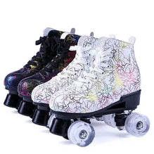 Printed Double Row Roller Skates