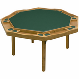 Kestell 8 Player 57" Period Style Folding Poker Table - Oak