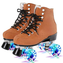 Leather Roller Skates Shoes Quad Sneakers