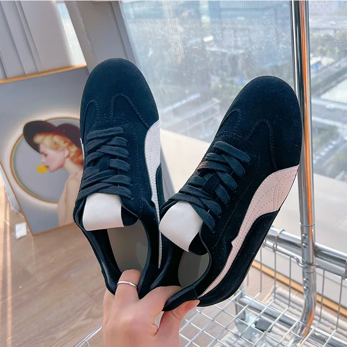 Genuine Leather Women's Casual Flat Sports Shoes