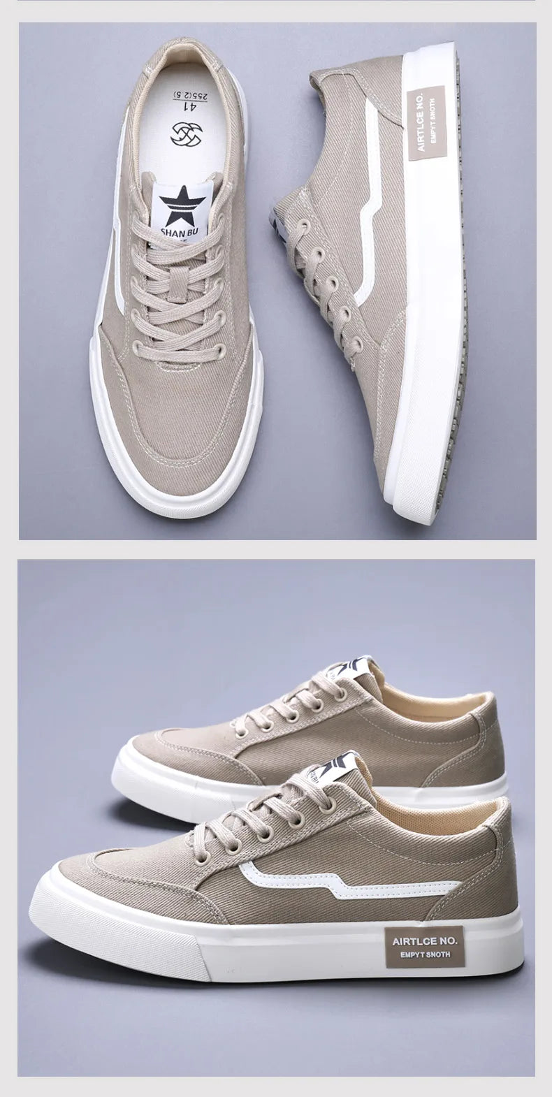 Classic Canvas Shoes Breathable Low Top Casual Flats