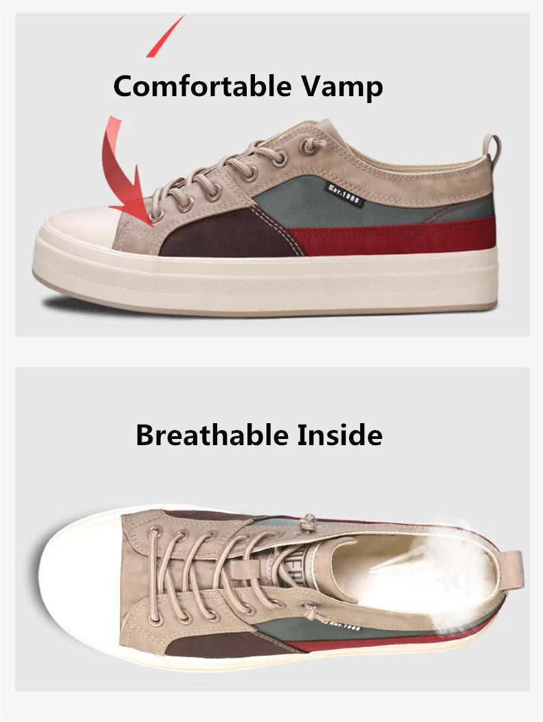 Men's Canvas Slip-On Sneakers Breathable Casual Shoes