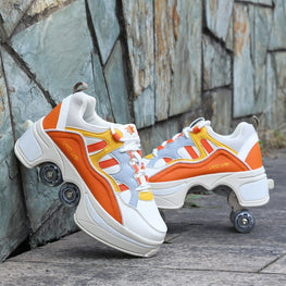 Four-Wheel Dual-Use Skating Shoes