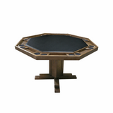 Kestell 8 Player 57" Pedestal-Base Poker Table - Maple