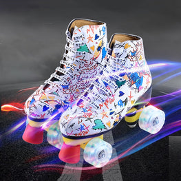 Outdoor Roller Skates for Women & Men - Graffiti Printed 1