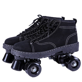 Outdoor Roller Skates for Women & Men - Black